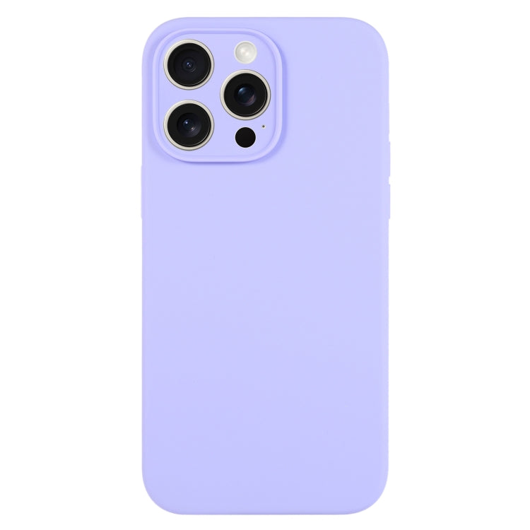جراب هاتف من السيليكون السائل بلون نقي ومسام دقيقة، مناسب لهاتف iPhone 15 Pro