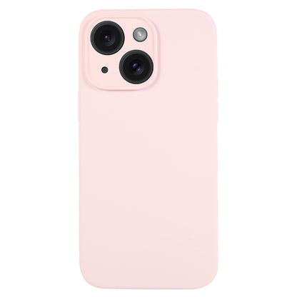 جراب هاتف من السيليكون السائل بلون نقي ومسام دقيقة، مناسب لهاتف iPhone 15 Plus