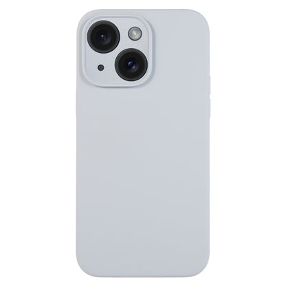 جراب هاتف من السيليكون السائل بلون نقي ومسام دقيقة، مناسب لهاتف iPhone 15 Plus