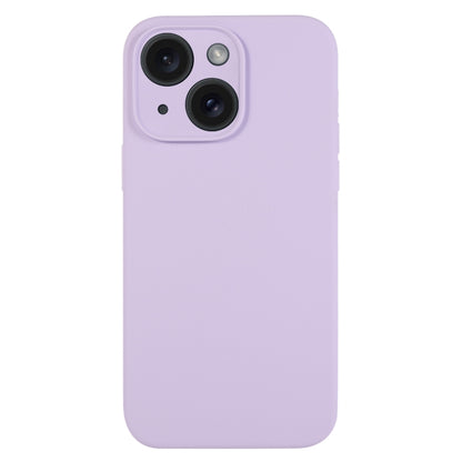 جراب هاتف من السيليكون السائل بلون نقي ومسام دقيقة، مناسب لهاتف iPhone 15 Plus