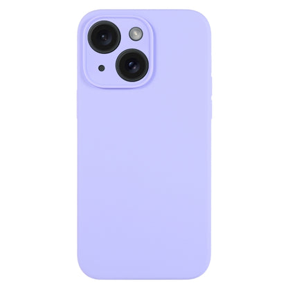 جراب هاتف من السيليكون السائل بلون نقي ومسام دقيقة، مناسب لهاتف iPhone 15 Plus