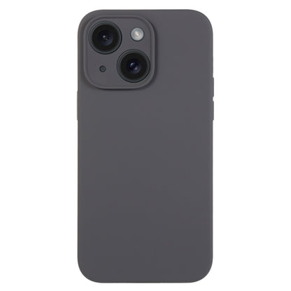 جراب هاتف من السيليكون السائل بلون نقي ومسام دقيقة، مناسب لهاتف iPhone 15 Plus