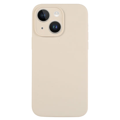 جراب هاتف من السيليكون السائل بلون نقي ومسام دقيقة، مناسب لهاتف iPhone 14 Plus