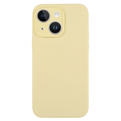 جراب هاتف من السيليكون السائل بلون نقي ومسام دقيقة، مناسب لهاتف iPhone 14 Plus