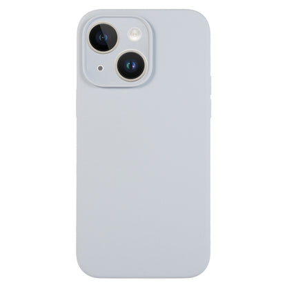 جراب هاتف من السيليكون السائل بلون نقي ومسام دقيقة، مناسب لهاتف iPhone 14 Plus