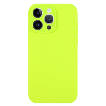 جراب هاتف من السيليكون السائل بلون نقي ومسام دقيقة، مناسب لهاتف iPhone 14 Pro