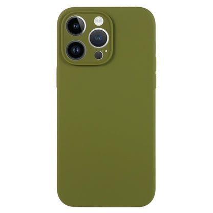 جراب هاتف من السيليكون السائل بلون نقي ومسام دقيقة، لهاتف iPhone 14 Pro Max