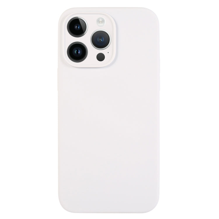 جراب هاتف من السيليكون السائل بلون نقي ومسام دقيقة، لهاتف iPhone 14 Pro Max