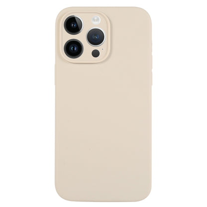 جراب هاتف من السيليكون السائل بلون نقي ومسام دقيقة، لهاتف iPhone 14 Pro Max