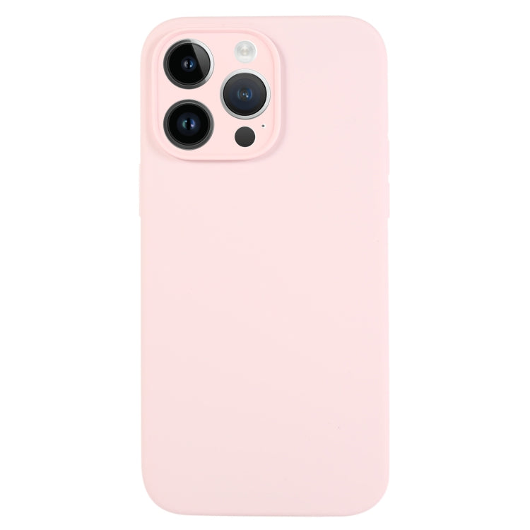 جراب هاتف من السيليكون السائل بلون نقي ومسام دقيقة، لهاتف iPhone 14 Pro Max