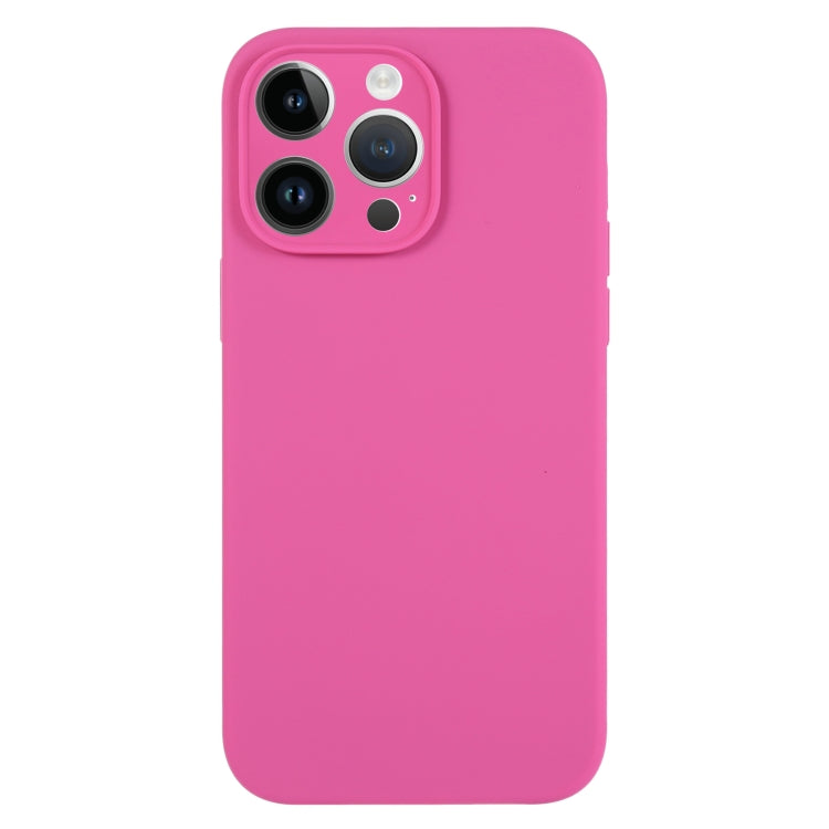 جراب هاتف من السيليكون السائل بلون نقي ومسام دقيقة، لهاتف iPhone 14 Pro Max