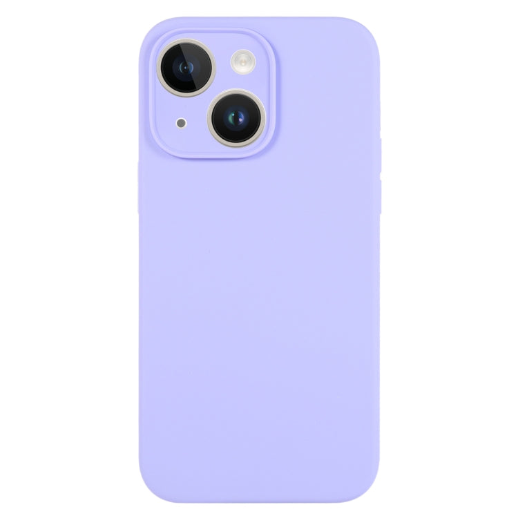 جراب هاتف من السيليكون السائل بلون نقي ومسام دقيقة، مناسب لهاتف iPhone 13