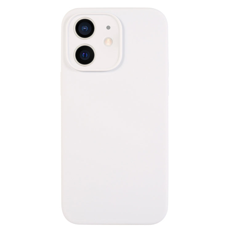 جراب هاتف من السيليكون السائل بلون نقي بمسام دقيقة، مناسب لهاتف iPhone 12