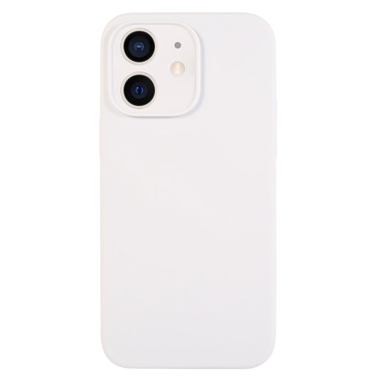 جراب هاتف من السيليكون السائل بلون نقي بمسام دقيقة، مناسب لهاتف iPhone 12
