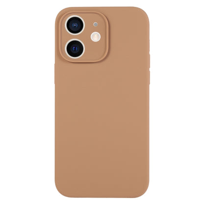 جراب هاتف من السيليكون السائل بلون نقي بمسام دقيقة، مناسب لهاتف iPhone 12