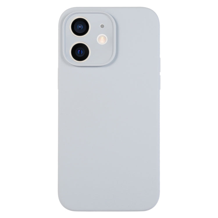 جراب هاتف من السيليكون السائل بلون نقي بمسام دقيقة، مناسب لهاتف iPhone 12
