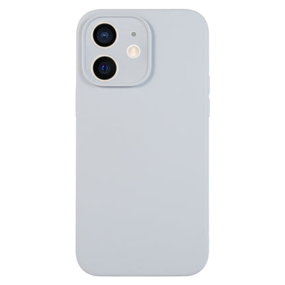 جراب هاتف من السيليكون السائل بلون نقي بمسام دقيقة، مناسب لهاتف iPhone 12
