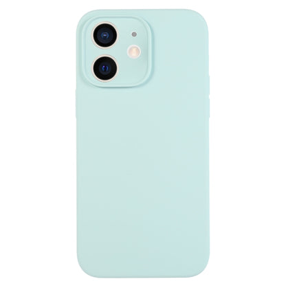 جراب هاتف من السيليكون السائل بلون نقي بمسام دقيقة، مناسب لهاتف iPhone 12