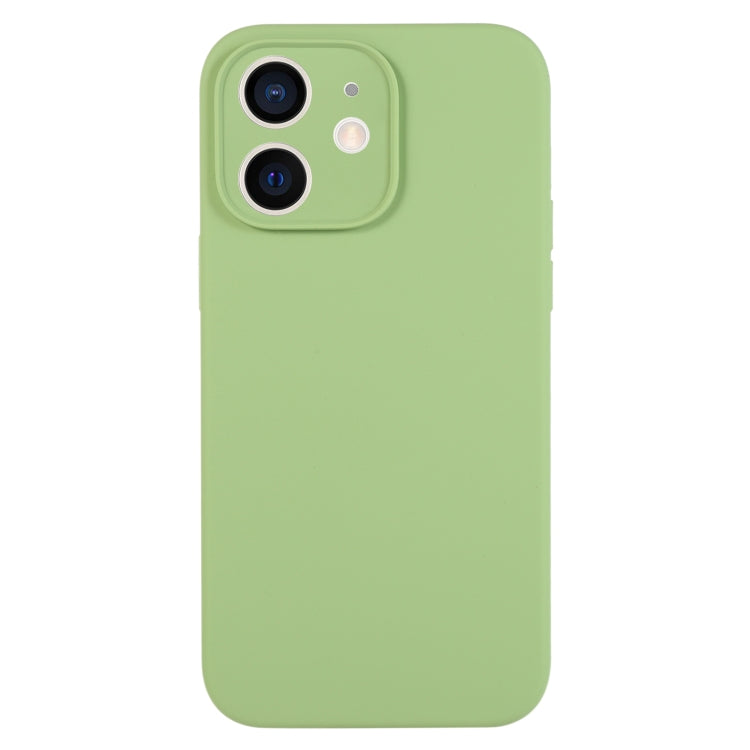 جراب هاتف من السيليكون السائل بلون نقي بمسام دقيقة، مناسب لهاتف iPhone 12