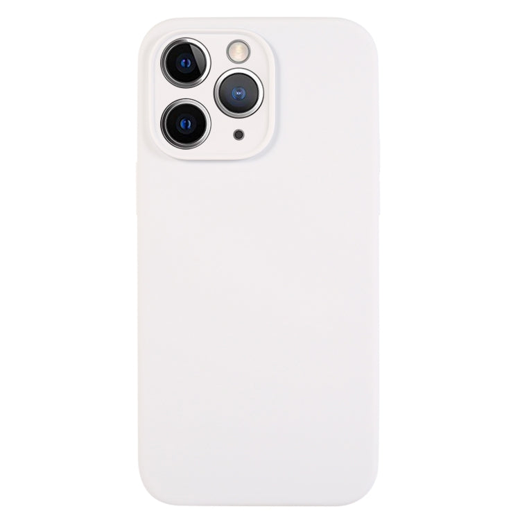 جراب هاتف من السيليكون السائل بلون نقي ومسام دقيقة، مناسب لهاتف iPhone 11 Pro Max