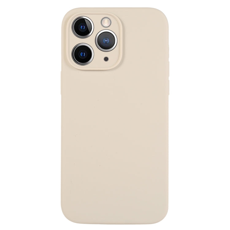 جراب هاتف من السيليكون السائل بلون نقي ومسام دقيقة، مناسب لهاتف iPhone 11 Pro Max