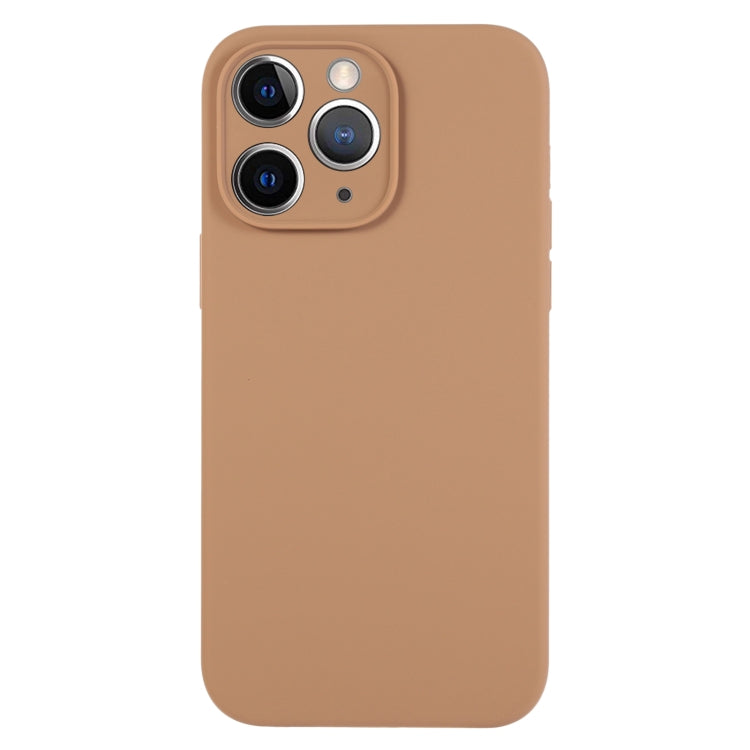 جراب هاتف من السيليكون السائل بلون نقي ومسام دقيقة، مناسب لهاتف iPhone 11 Pro Max