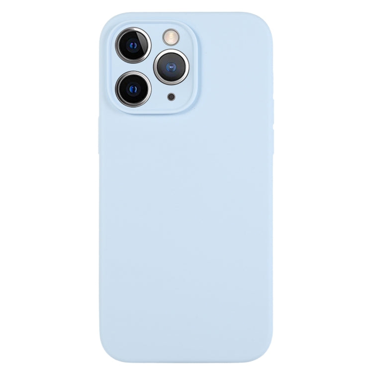 جراب هاتف من السيليكون السائل بلون نقي ومسام دقيقة، مناسب لهاتف iPhone 11 Pro Max