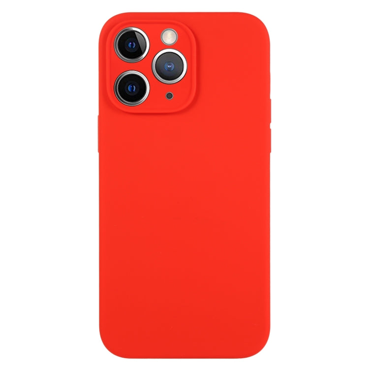 جراب هاتف من السيليكون السائل بلون نقي ومسام دقيقة، مناسب لهاتف iPhone 11 Pro Max