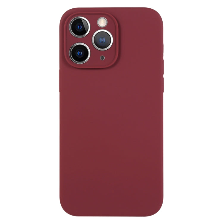 جراب هاتف من السيليكون السائل بلون نقي ومسام دقيقة، مناسب لهاتف iPhone 11 Pro Max