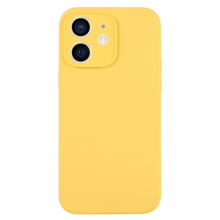 جراب هاتف من السيليكون السائل بلون نقي بمسام دقيقة، مناسب لهاتف iPhone 11