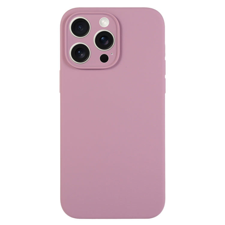 جراب هاتف من السيليكون السائل بلون نقي ومسام دقيقة، لهاتف iPhone 16 Pro Max