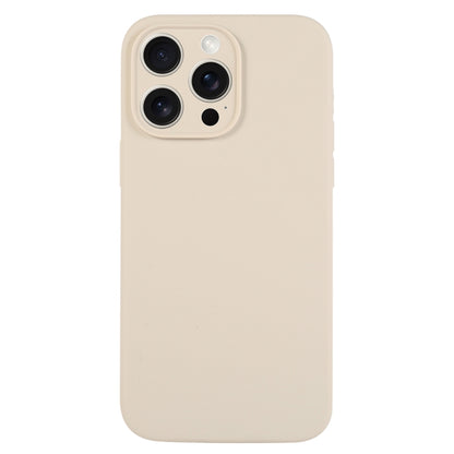 جراب هاتف من السيليكون السائل بلون نقي ومسام دقيقة، لهاتف iPhone 16 Pro