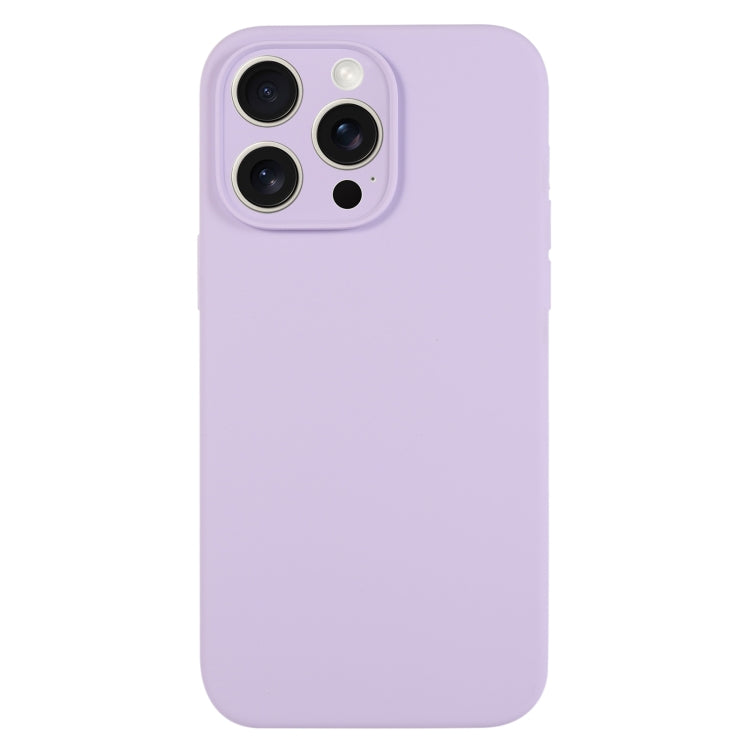 جراب هاتف من السيليكون السائل بلون نقي ومسام دقيقة، لهاتف iPhone 16 Pro