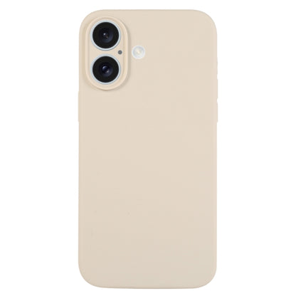 جراب هاتف من السيليكون السائل بلون نقي ومسام دقيقة، مناسب لهاتف iPhone 16 Plus