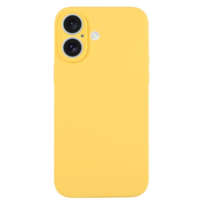 جراب هاتف من السيليكون السائل بلون نقي ومسام دقيقة، مناسب لهاتف iPhone 16 Plus