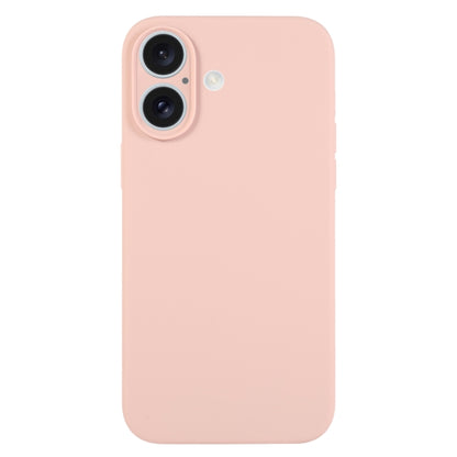 جراب هاتف من السيليكون السائل بلون نقي ومسام دقيقة، مناسب لهاتف iPhone 16 Plus