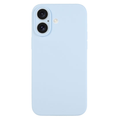 جراب هاتف من السيليكون السائل بلون نقي ومسام دقيقة، مناسب لهاتف iPhone 16 Plus