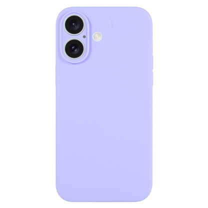 جراب هاتف من السيليكون السائل بلون نقي ومسام دقيقة، مناسب لهاتف iPhone 16 Plus