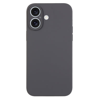 جراب هاتف من السيليكون السائل بلون نقي ومسام دقيقة، مناسب لهاتف iPhone 16 Plus