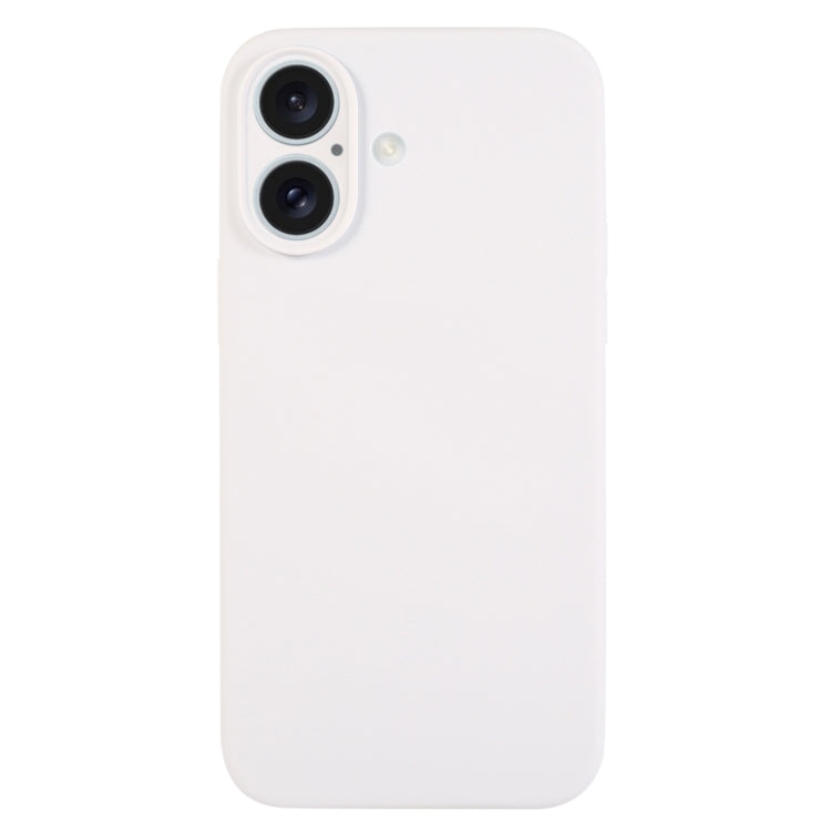 جراب هاتف من السيليكون السائل بلون نقي ومسام دقيقة، مناسب لهاتف iPhone 16