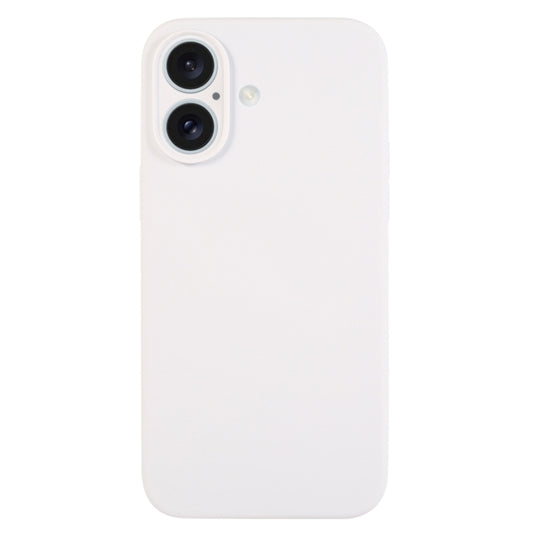 جراب هاتف من السيليكون السائل بلون نقي ومسام دقيقة، مناسب لهاتف iPhone 16
