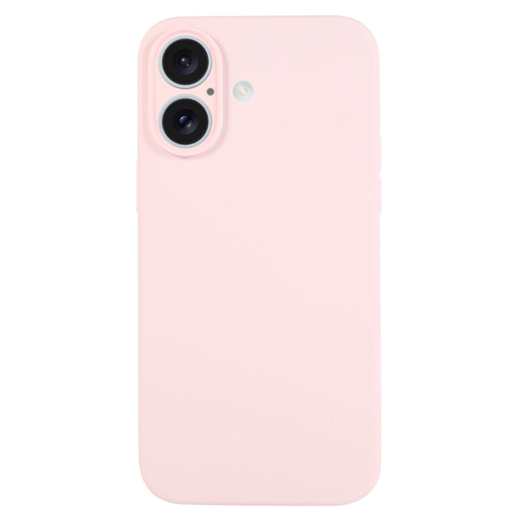 جراب هاتف من السيليكون السائل بلون نقي ومسام دقيقة، مناسب لهاتف iPhone 16