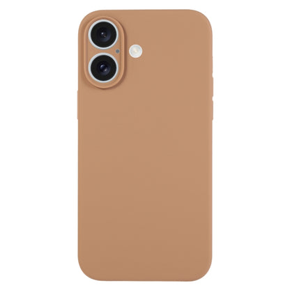 جراب هاتف من السيليكون السائل بلون نقي ومسام دقيقة، مناسب لهاتف iPhone 16