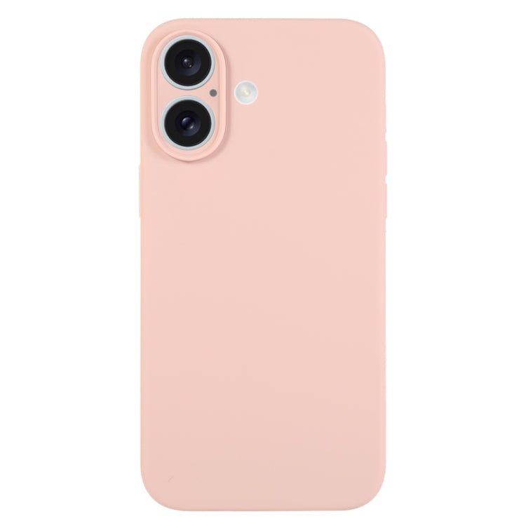جراب هاتف من السيليكون السائل بلون نقي ومسام دقيقة، مناسب لهاتف iPhone 16
