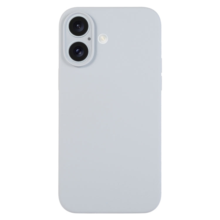 جراب هاتف من السيليكون السائل بلون نقي ومسام دقيقة، مناسب لهاتف iPhone 16