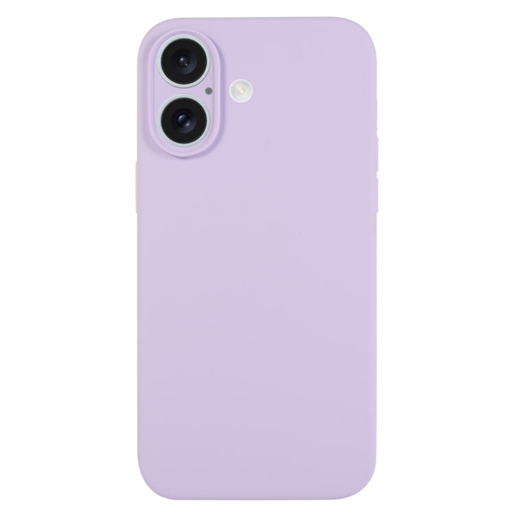 جراب هاتف من السيليكون السائل بلون نقي ومسام دقيقة، مناسب لهاتف iPhone 16
