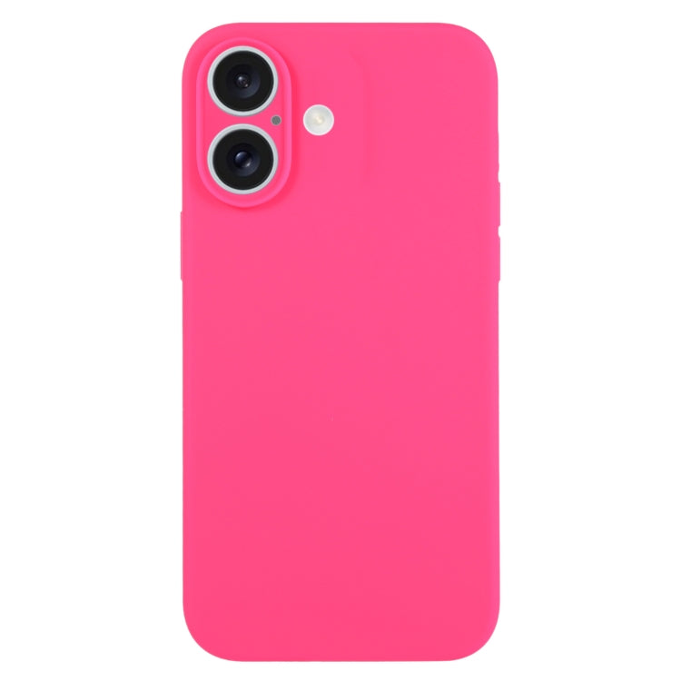 جراب هاتف من السيليكون السائل بلون نقي ومسام دقيقة، مناسب لهاتف iPhone 16