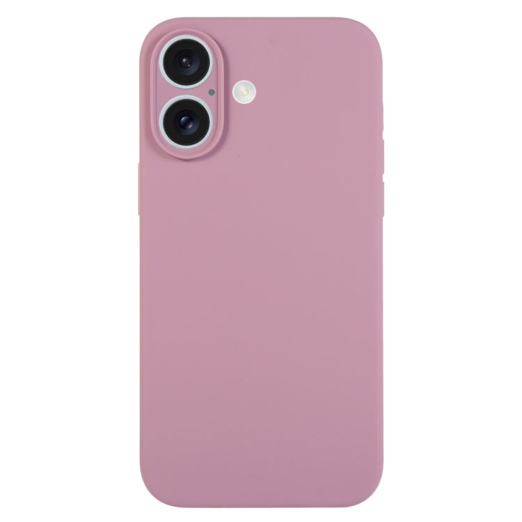 جراب هاتف من السيليكون السائل بلون نقي ومسام دقيقة، مناسب لهاتف iPhone 16