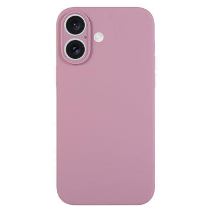 جراب هاتف من السيليكون السائل بلون نقي ومسام دقيقة، مناسب لهاتف iPhone 16