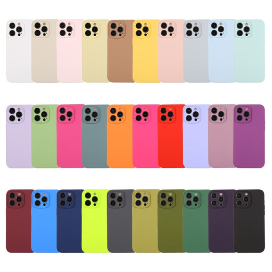 جراب هاتف من السيليكون السائل بلون نقي بمسام دقيقة، مناسب لهاتف iPhone 11